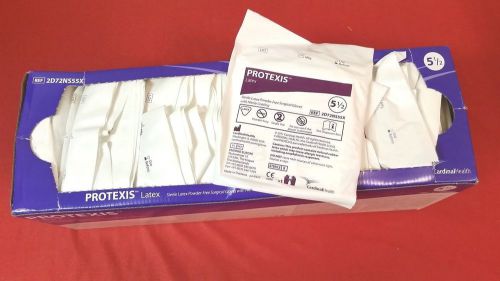 (50) new surgical gloves protexis sterile latex medical home work size 5.5 for sale