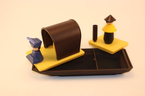 Rowboat Stationery Set Tape dispenser Pen holder Magnetic paperclip holder