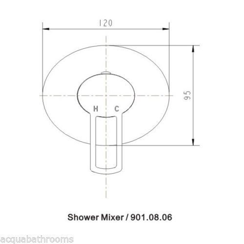 LOMA ROUND BATHROOM BATH AND SHOWER WALL MIXER