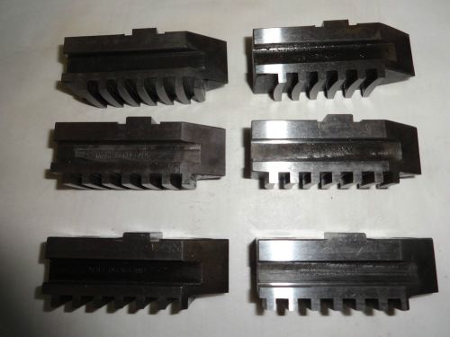 EXTRA SET OF 6 JAWS 6&#034; BUCK CHUCK -  COMMONLY USED ON HARDINGE MACHINES #906