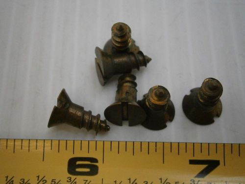 #10 1/2&#034; L slotted slot flat head wood screw brass lot of 50 #1478