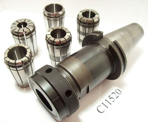 ERICKSON CAT50 TG150 COLLET CHUCK W/ (5) TG 150 COLLETS CNC CAT 50 LOT C11520