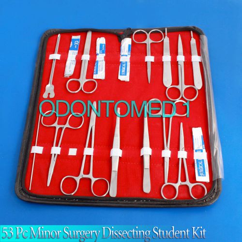 53 PC MINOR SURGERY DISSECTION DISSECTING STUDENT KIT SURGICAL INSTRUMENTS