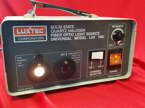 LUXTEC CORP. UNIVERSAL LUX 1150 Solid State150W Quartz Halogen Fiber Optic Light