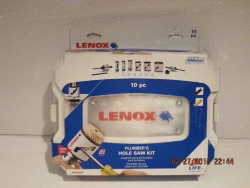 Lenox Tools 30808600P PLUMBER&#039;S SPEED SLOT Bi-Metal Hole Saw 10 Piece Set-NISP!!