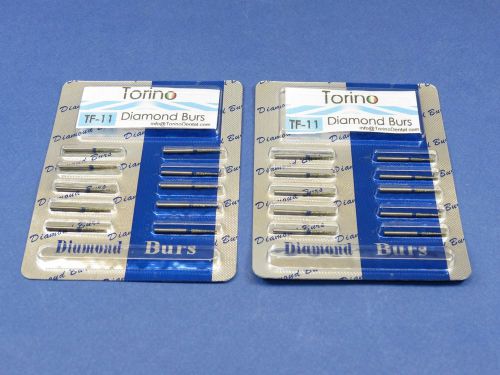 Dental Lab Diamond Burs Conical Trunk TF-11 FG Kit /2 Pack 20 Pcs TORINO Jewelry