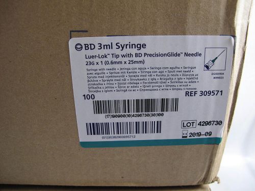 BD SYRINGE 23G Gauge 3 ml Precision Glide Needle Diabetic Supply Latex Free