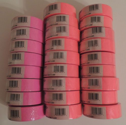 26 ROLLS OF JOHNSON FLAGGING TAPE - 18 GLO ORANGE 3301-O &amp; 8 GLO PINK 3301-P LOT