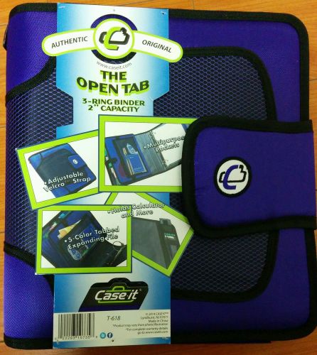 Case it 3 ring binder. 2&#034; capacity. Velcro strap.