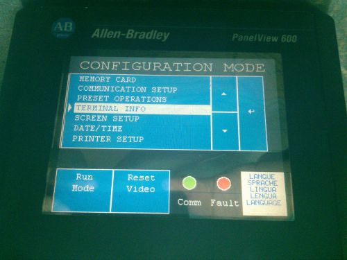 Allen Bradley 2711-T6C20L1 Ser B Panel View 600