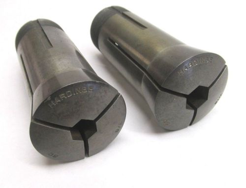 (2) HARDINGE 3/8&#034; &amp; 7/16&#039;&#039; HEX 5C COLLETS w/ INTERNAL THREADS