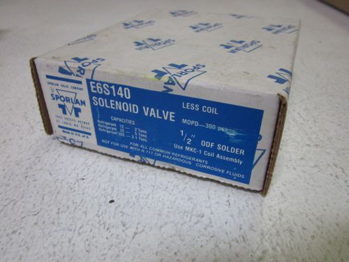 SPORLAN E6S140 SOLENOID VALVE 1/2&#034; ODF *NEW IN A BOX*