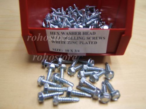 10 x 3/4 hex wa head self drilling screw 25 lbs 3840 pc for sale