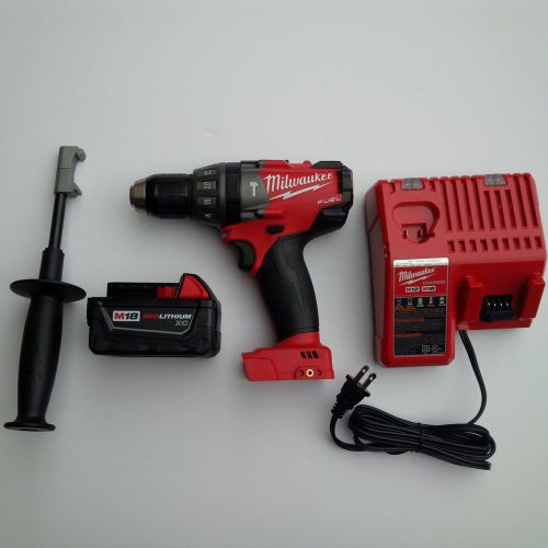 Milwaukee FUEL 2604-20 18V 1/2 Brushless Hammer Drill,48-11-1828 Battery,Charger