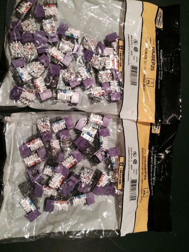 (50) FIFTY HUBBELL  HXJ5EP Cat5e jack Purple Violet Xcelerator Rj45