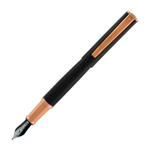 Monteverde impressa, fountain pen, black w/rose gold trim, fine nib for sale