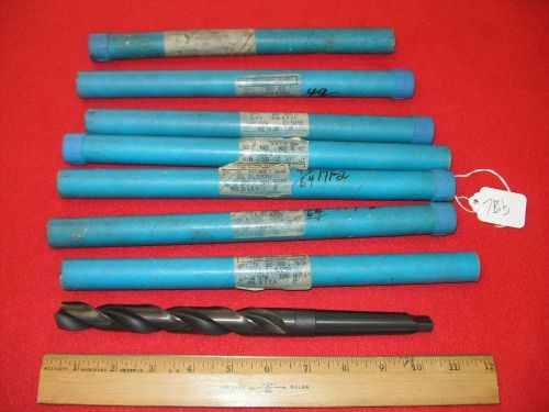 6 Chicago-Latrobe #2 Morse Taper Shank Drill Bits 49/64 Inch