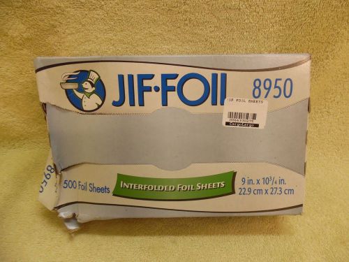 Box of 500 Jif-Foil 8950 Interfolded Foil Sheets 9&#034;x10-3/4&#034;