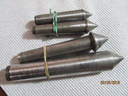 4 Misc Metal Lathe Centers- various sizes