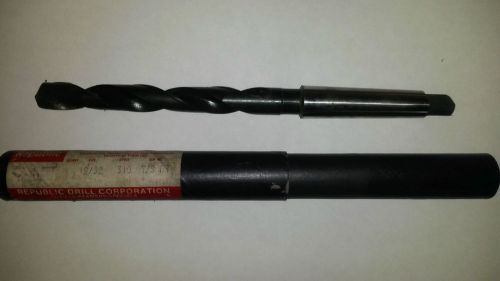 NOS New HS Brand 19/32&#034; .59375 Drill Bit Morse Taper #2