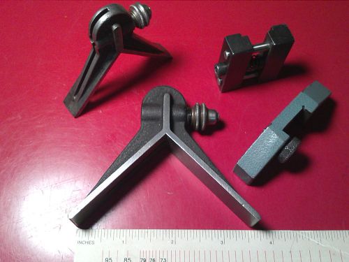 Two machinists center heads,  depth block and blade union block, wrench. cast! for sale