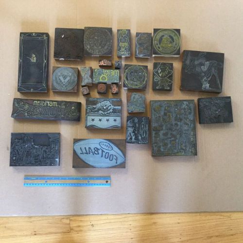 Big Lot Copper Letterpress Print Blocks Various 1930s 1950s copper other