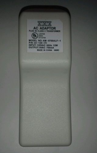 GE ITI AM-9700ALF TRANSFORMER CLASS 2 IN: 120V 60HZ 12W OUT: 9VAC 700MA W SCREWS