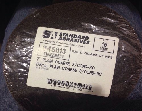 Standard Abrasive 845813  Discs 7&#034; Plain Coarse 178mm Pack of 10 New Sealed