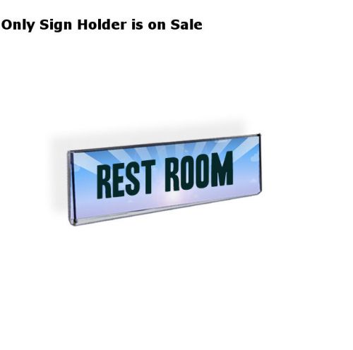 Count of 10 Acrylic Wall Mount Nameplate Sign Holder Magnetic Tape 5.5&#034;wx2.5&#034;h