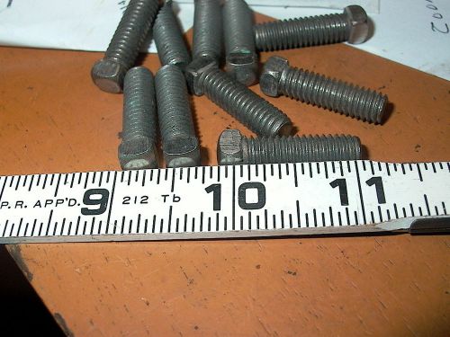 LOT OF TEN FLAT POINT SQUARE HEAD SET SCREWS 5/16&#034;-18 X 1&#034;