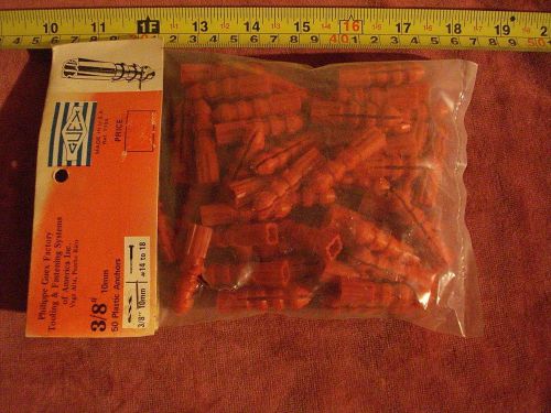 (2310.) Plastic Anchors 3/8&#034; 50-pk