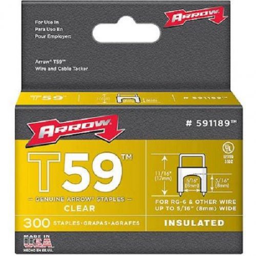 Arrow Fastener 5/16&#034; x 5/16&#034; Clear T59 Staples