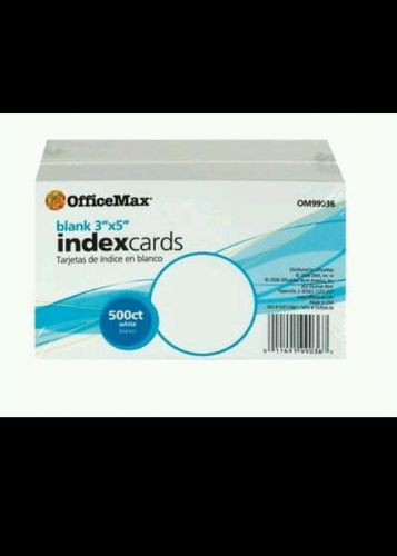 OfficeMax Blank Index Card, 3&#034;x5&#034;, 500/PK