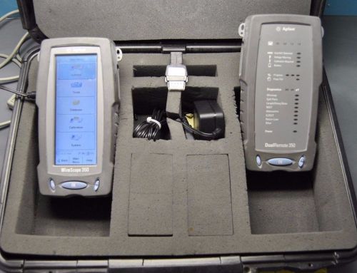 HP/AGILENT WIRESCOPE + DUALREMOTE 350 CAT5+CAT6 MULTIMODE CABLE TESTER (3s