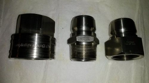 Hansen hydraulic quick connect coupler set 1-1/4&#034; npt ll10-st ll10-40 ll10-t41 for sale