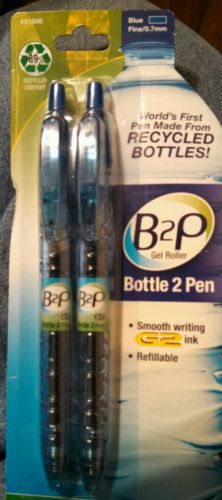 Pilot begreen b2p recycled bottle to pens .7mm  blue ink pen 2 pack for sale