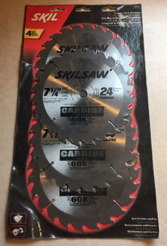 SKIL 75324 7-1/4-Inch 24 Tooth Framing Saw Blade Set 5/8-Inch Bosch Tool 4 Pc