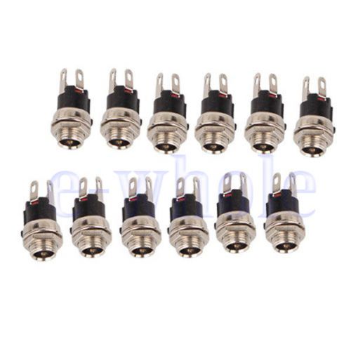 5pcs 5.5X2.1mm DC Power Supply Jack Socket Plug Female Panel Mount Connector HM