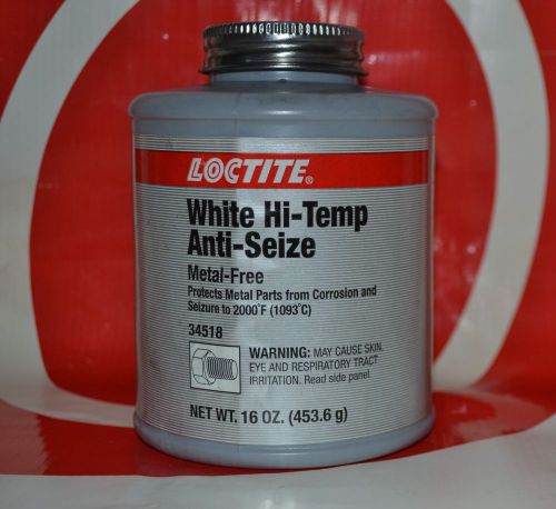 **NEW** LOCTITE 16oz White Hi-Temp Anti-Seize  Brush Top  34518