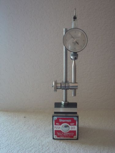 Brown &amp; sharpe 7023-3 0.0001 dial indicator &amp; starrett magnetic base holder 657 for sale