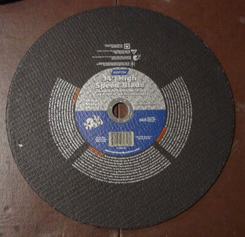 Norton HSM1401 High Speed Abrasive Blades, 14&#034; x 1/8&#034; x 1&#034;, 5400 RPM Qty 8 (IO2)