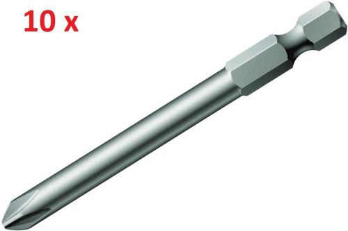 Pack of 10 wera bit 851/4 z ph 3 x 70 mm hexagon drive 1/4&#034; phillips socket for sale