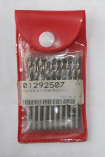 (10) 4.10mm Screw Machine Length Drill Bits HSS 01292507 NOS