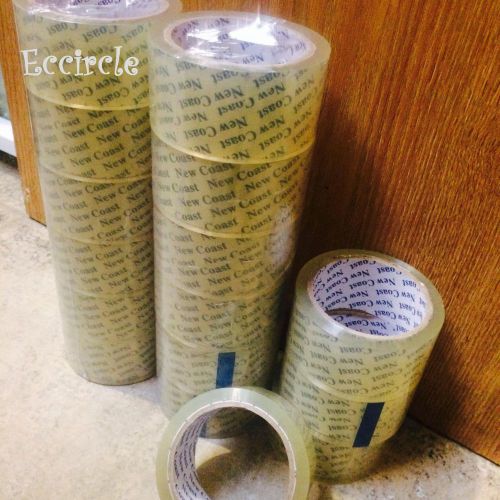 6 Rolls 2&#034; x 55 Yards Carton Sealing Clear Packing Tape Box Shipping - 2 mil