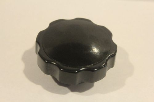 NOS 8 Lobe Black Knob 3/8&#034; Unthreaed Center