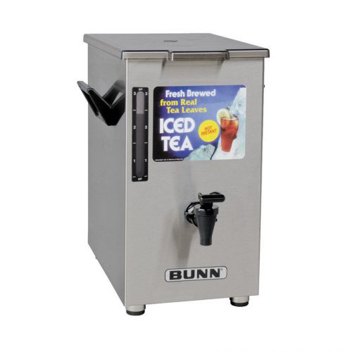 BUNN ICED TEA DISPENSER 4 GALLON SQUARE W/ SOLID LID - TD4T-0004