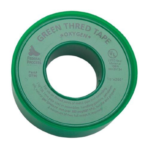 Gasoila gt90-24 green ptfe high density thread tape roll -450 to 550 degree f... for sale