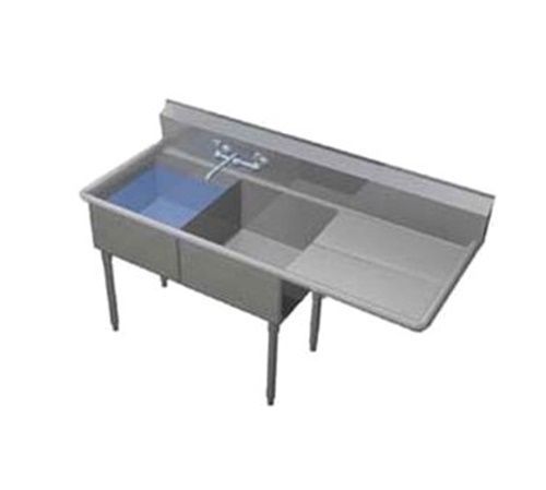 Duke 202S-136-R Supreme Sink two compartment 79&#034;W x 26&#034;D x 43&#034;H 36&#034;...