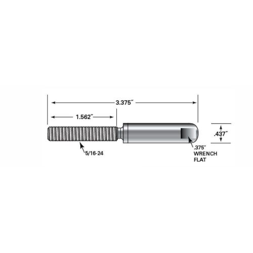 Ultra-Tec CAPLST-6 Push-Lock Swageless Stud Stainless Steel 316 For 3/16&#034; Cable