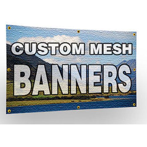 3&#039; x 6&#039; Full Color Custom Mesh Vinyl Banner with Grommets and hem